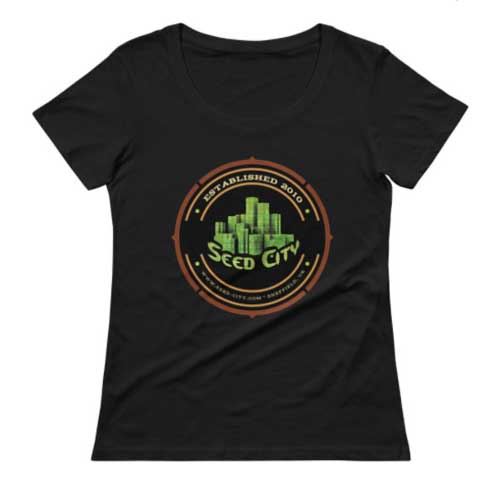 Seed City Ladies Scoopneck Tshirt - เสื้อผ้าของธนาคาร Seed