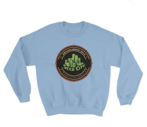 Seed City sweatshirt met ronde hals - zaadbankkleding