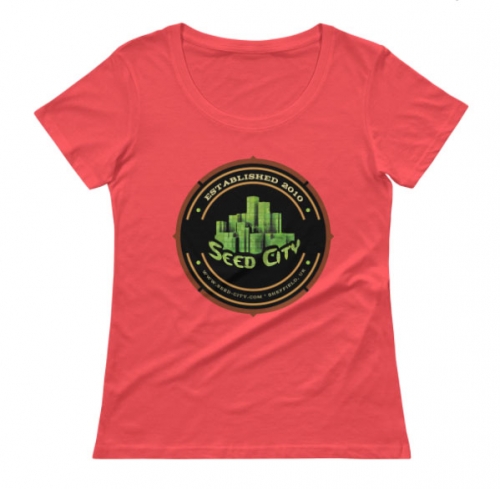 Seed City Ladies Scoopneck Tshirt - เสื้อผ้าของธนาคาร Seed