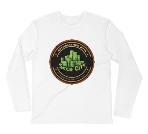 Seed City pitkähihainen miehistön paita - Seed Bank Clothing