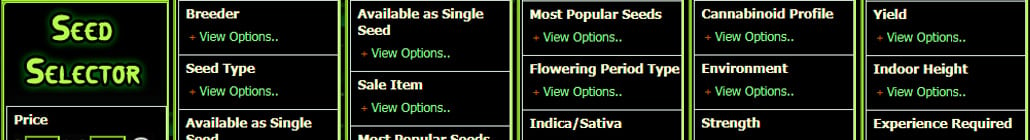 The World's Most Indepth Cannabis Seed Categorisation Tool!