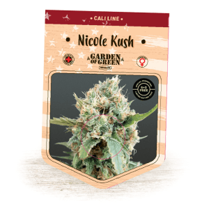 Nicole Kush by Garden of Green – Piney – Indica-heavy – 12/12 Photoperiod – image 1 – Seed City