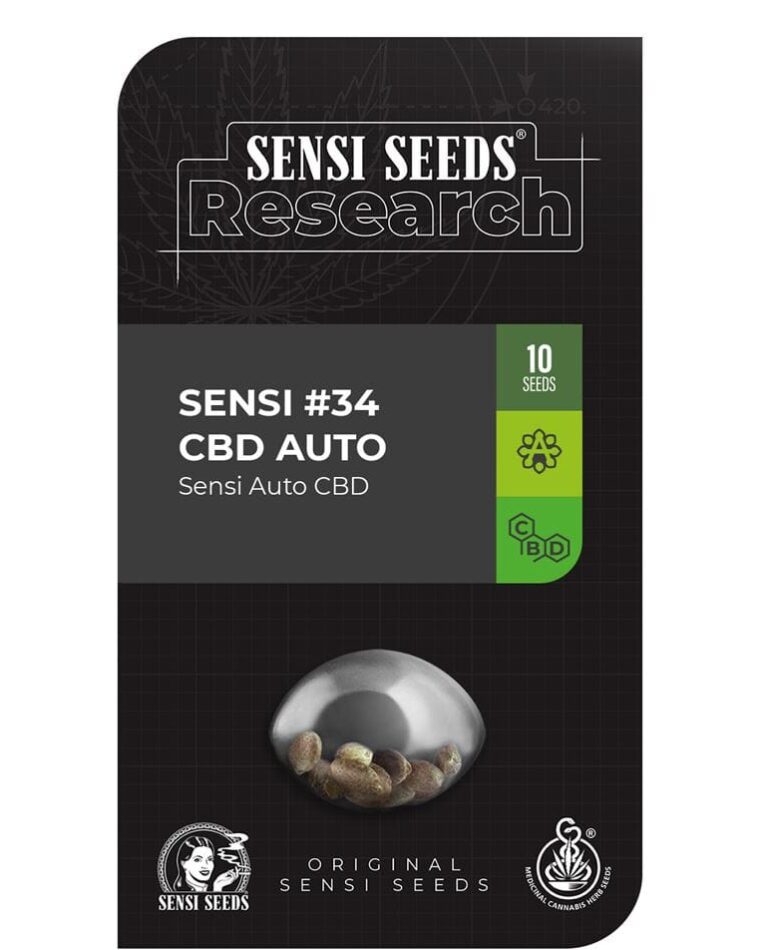 Sensi #34 - Sensi Auto CBD cannabis seeds – Indoor-friendly – Indica Dominant – Auto-Flowering – image 1 from Seed City